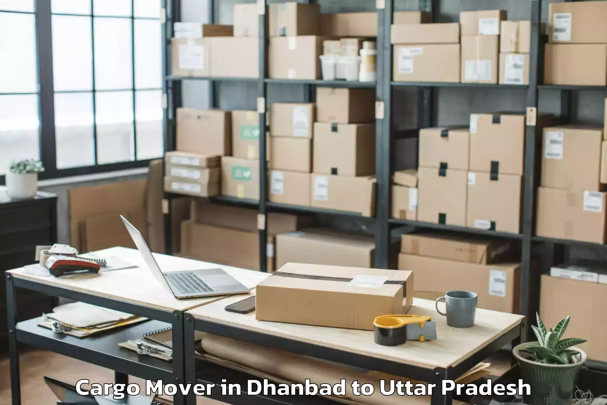 Easy Dhanbad to Jhinjhak Cargo Mover Booking